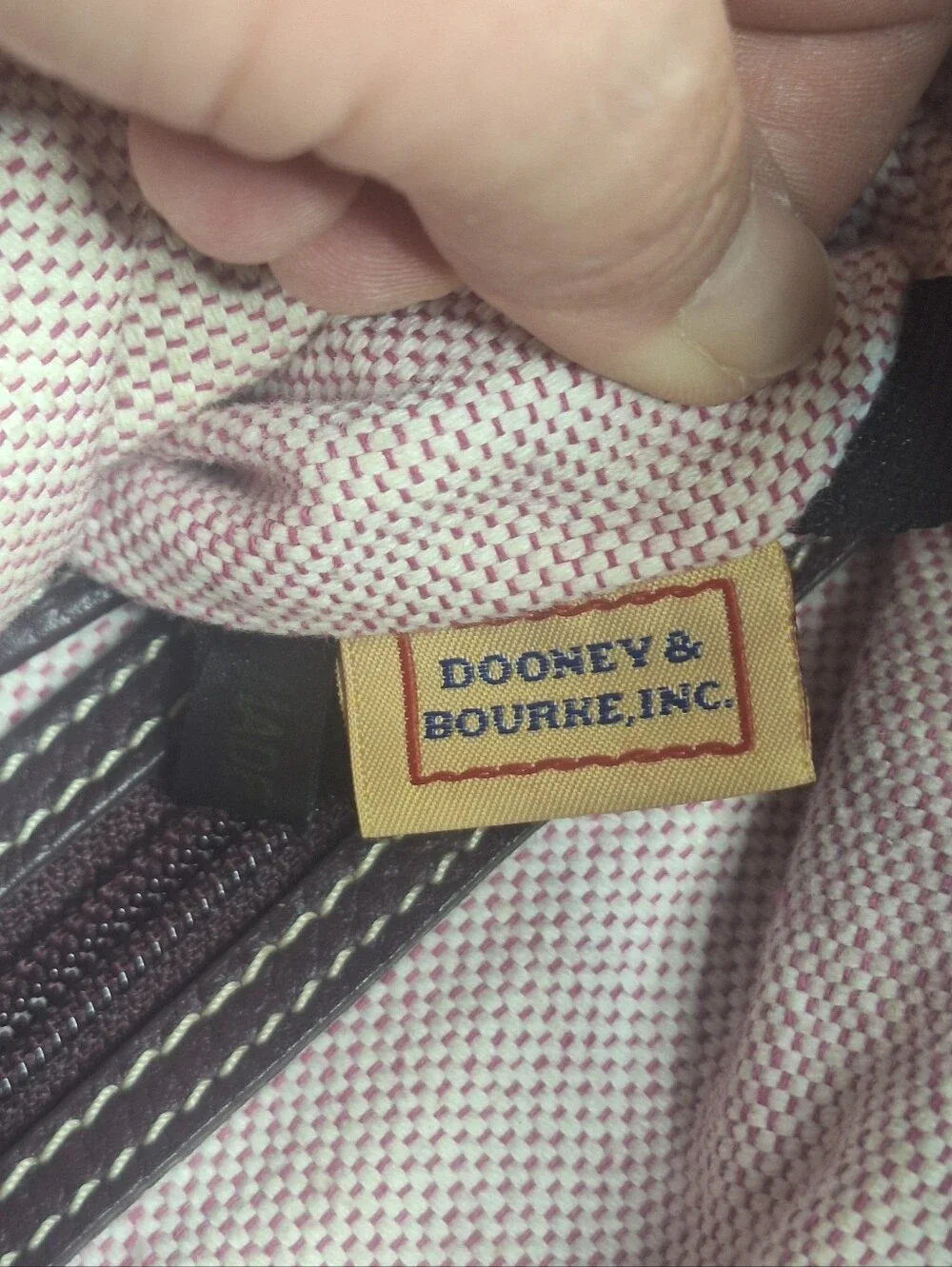 Dooney & Bourke Dillen Double Pocket Satchel Large Handbag Purse Purple Plum